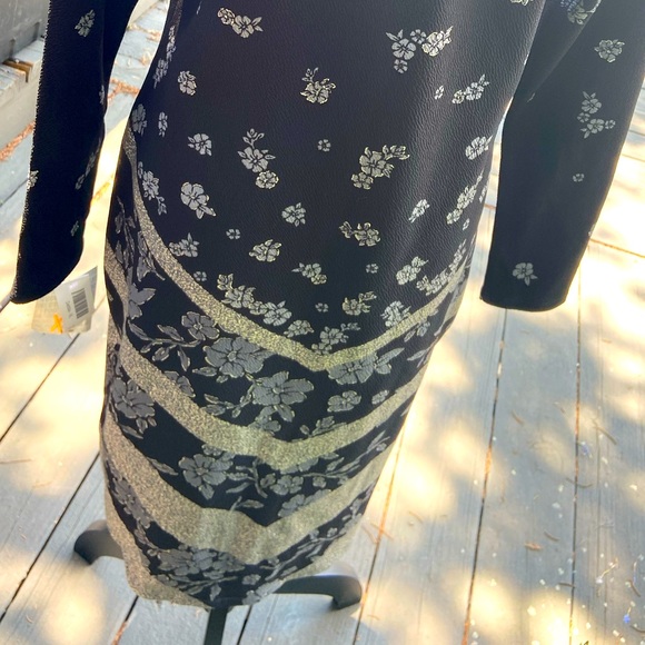 Elegant Lularoe Debbie Dress Size XL BNWT Black Silver - Picture 6 of 10